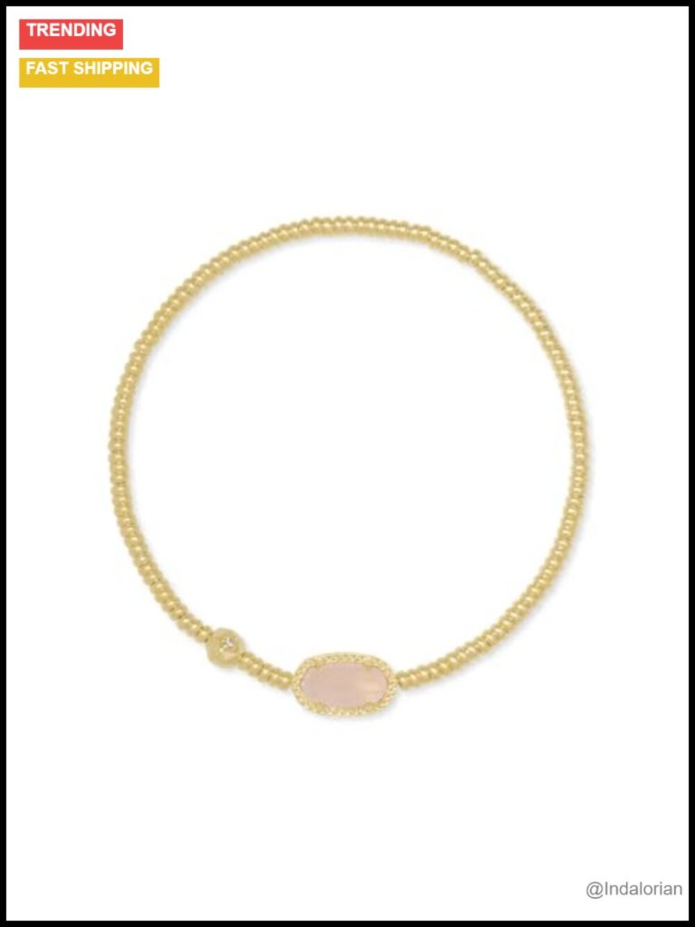 Kendra Scott Grayson Crystal Stretch Bracelet - 14K Gold Over Brass